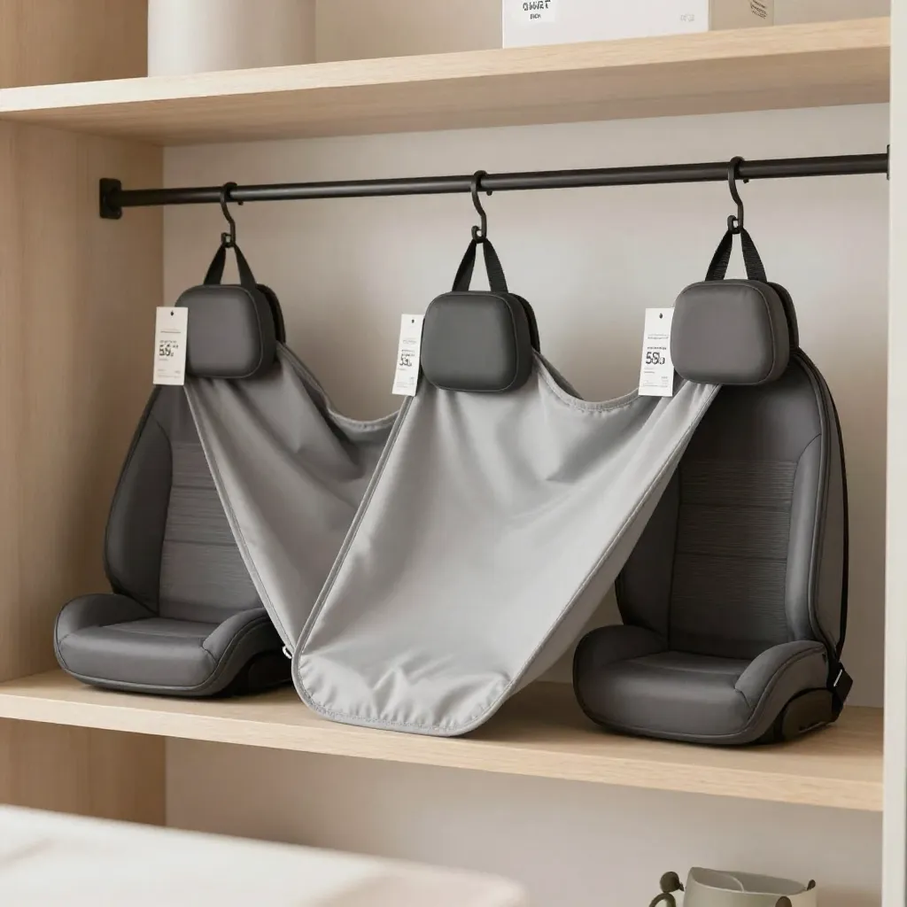 Heavy-duty backseat cover with non-slip base