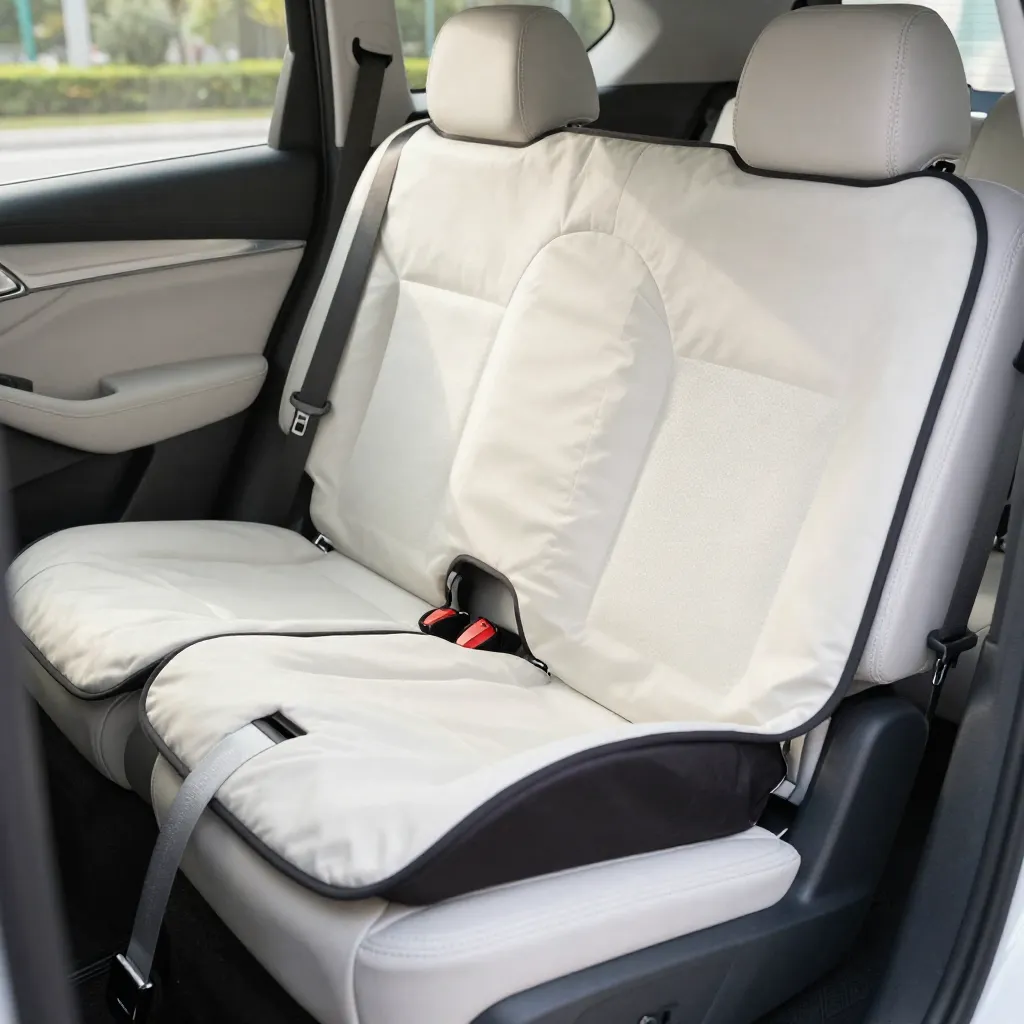 Car interior with hammock