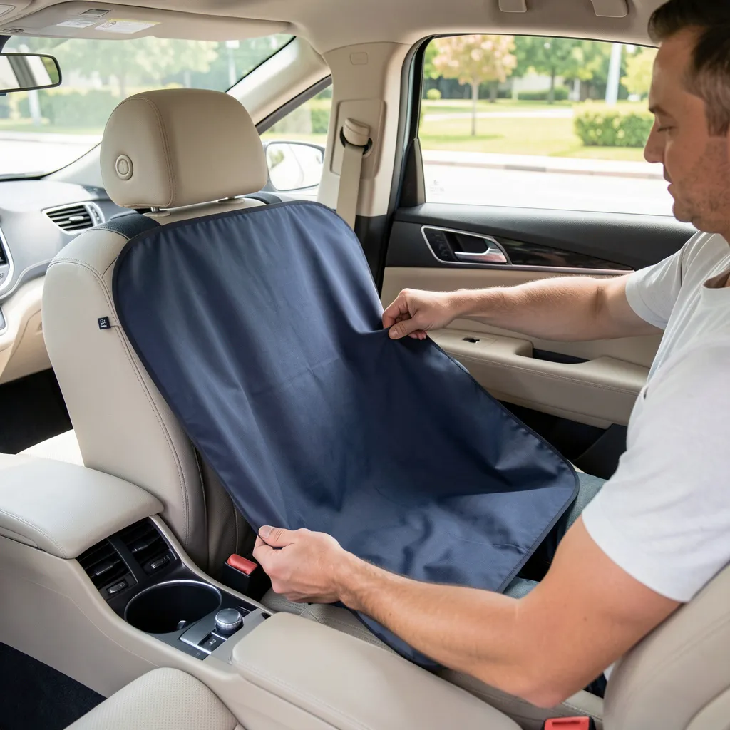 Front seat cover detail